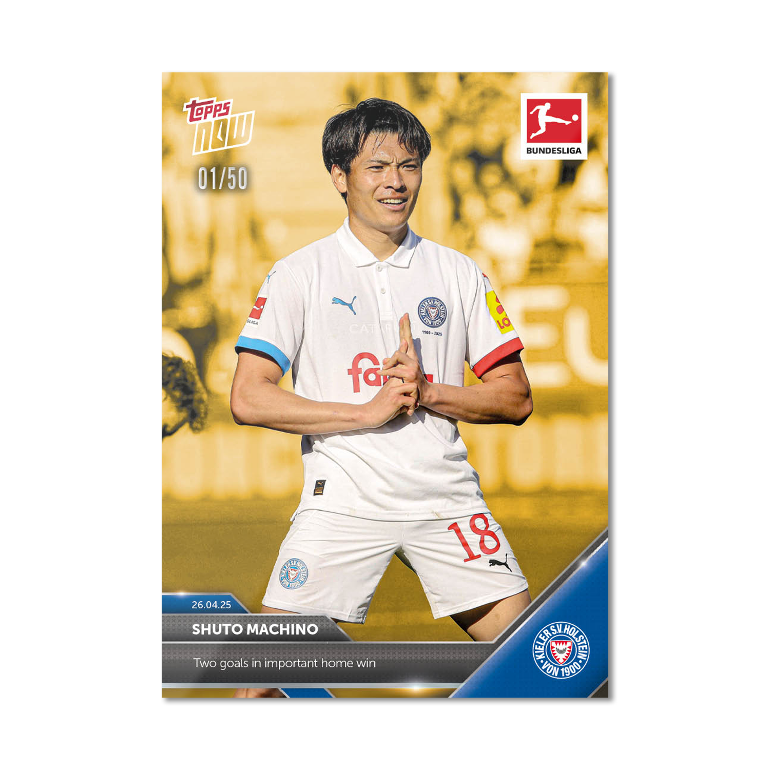 Shuto Machino - 2024-25 Bundesliga Topps NOW Card 174 - PR: 469 - Image 7