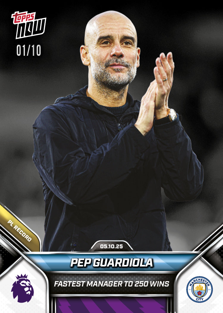 Pep Guardiola - 2025-26 Premier League Topps NOW - Card 34 - PR: 591 - Image 4