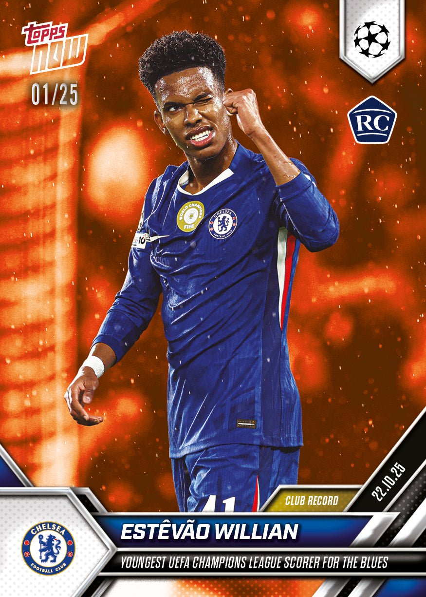 Estêvão Willian - 2025-26 UCL Topps NOW - Card 39 - PR: 3182 - Image 5