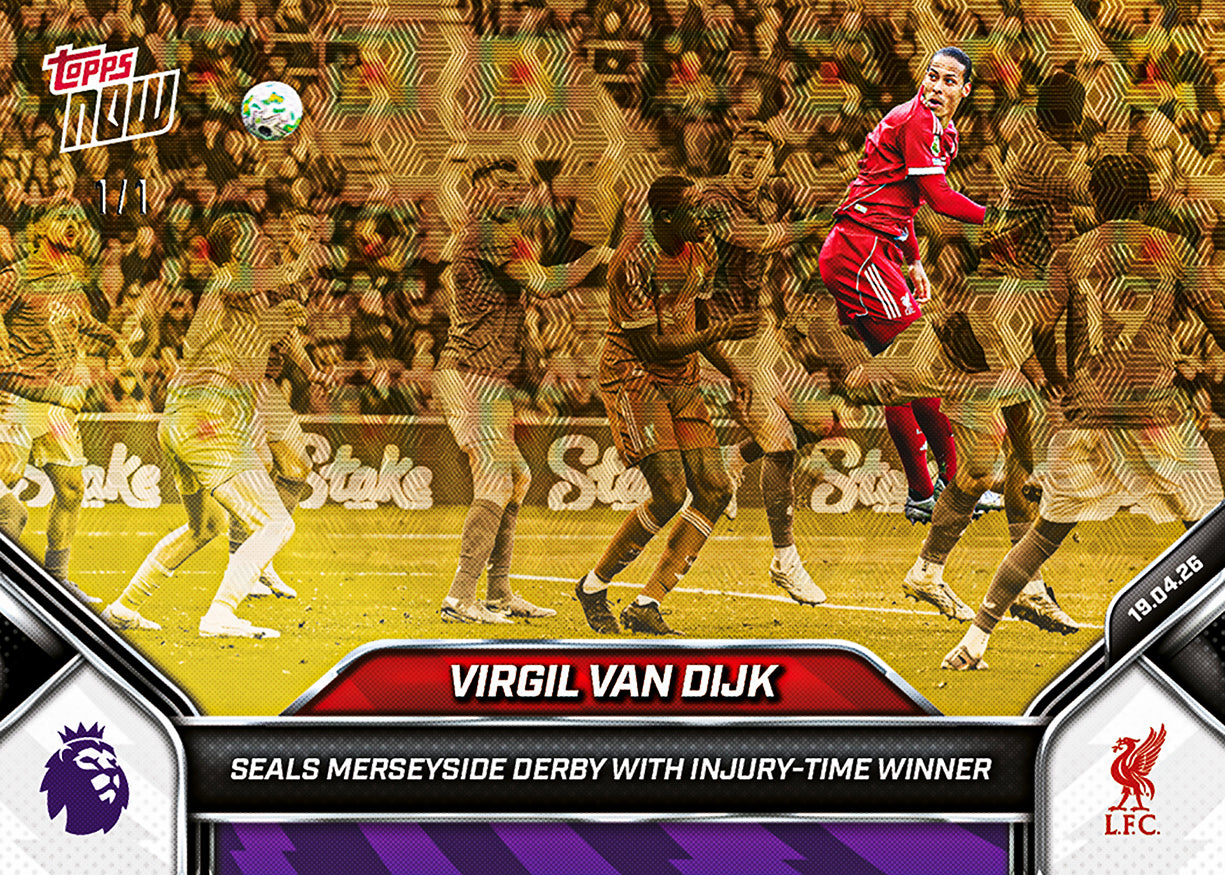 Alternative view of Virgil van Dijk - 2025-26 Premier League Topps NOW - Card 178 - PR: 578