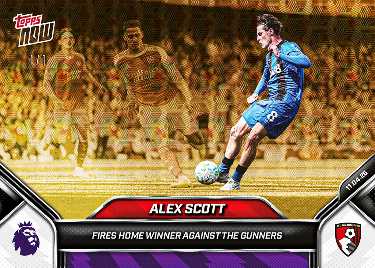 Alex Scott - 2025-26 Premier League Topps NOW - Card 168 - PR: 364 - Image 2