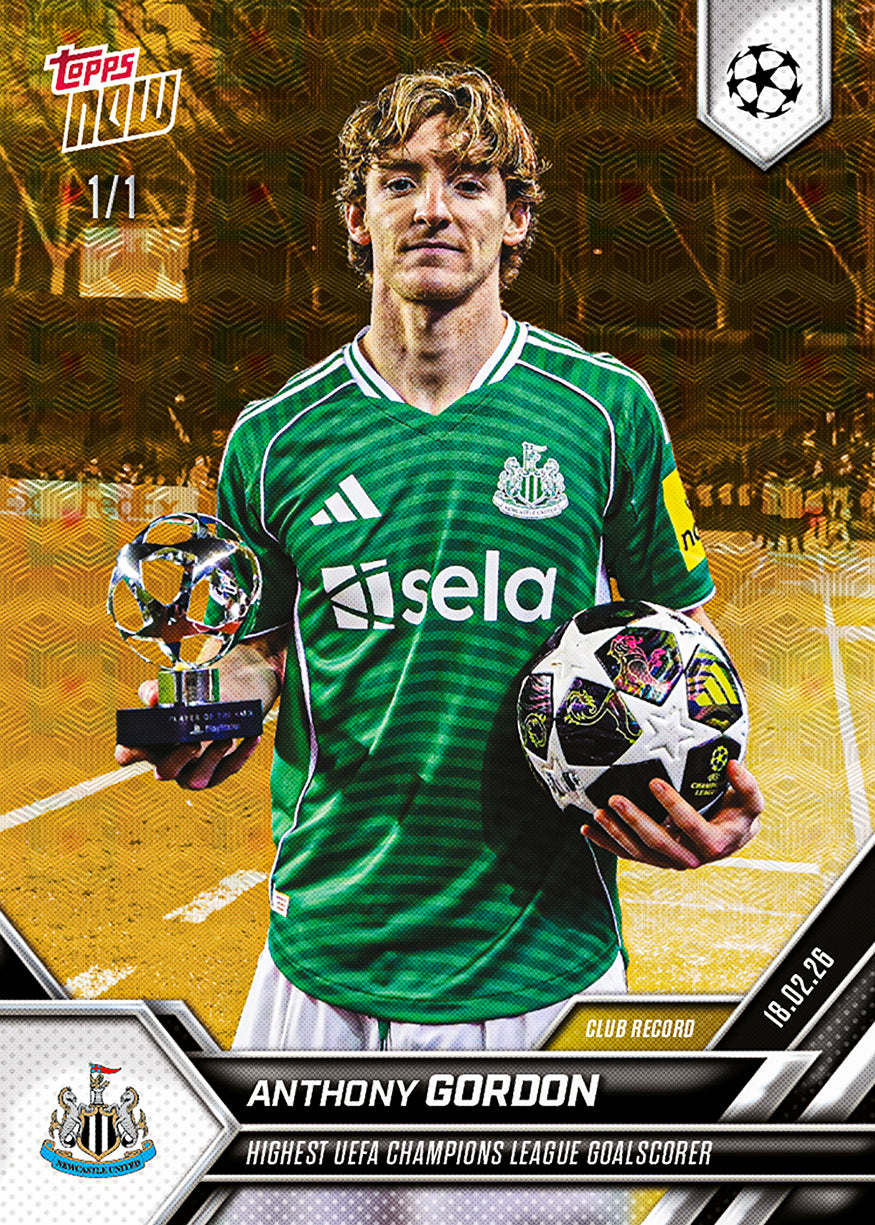 Anthony Gordon - 2025-26 UCL Topps NOW - Card 92 - PR: 589 - Image 2