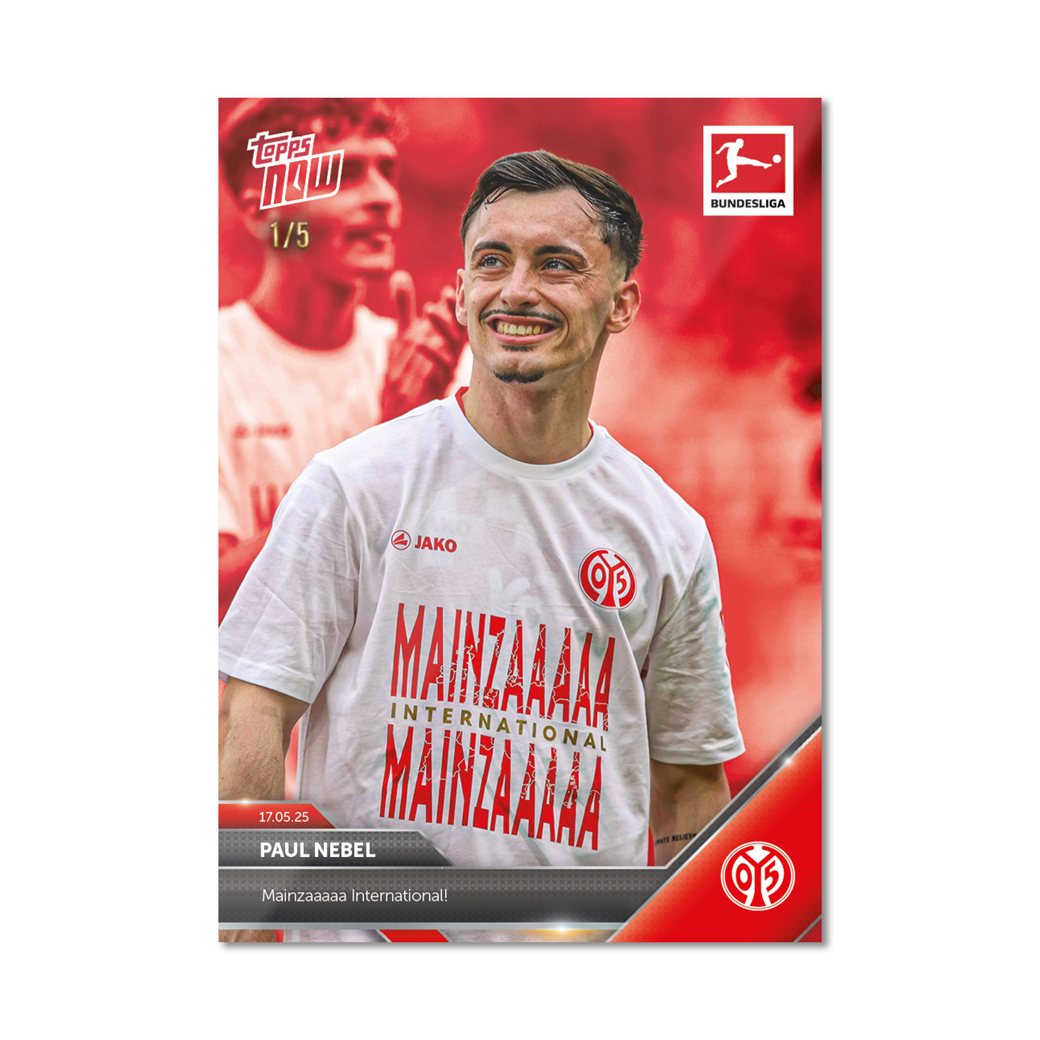 Paul Nebel - 2024-25 Bundesliga Topps NOW - Card 191 - PR: 112 - Image 3