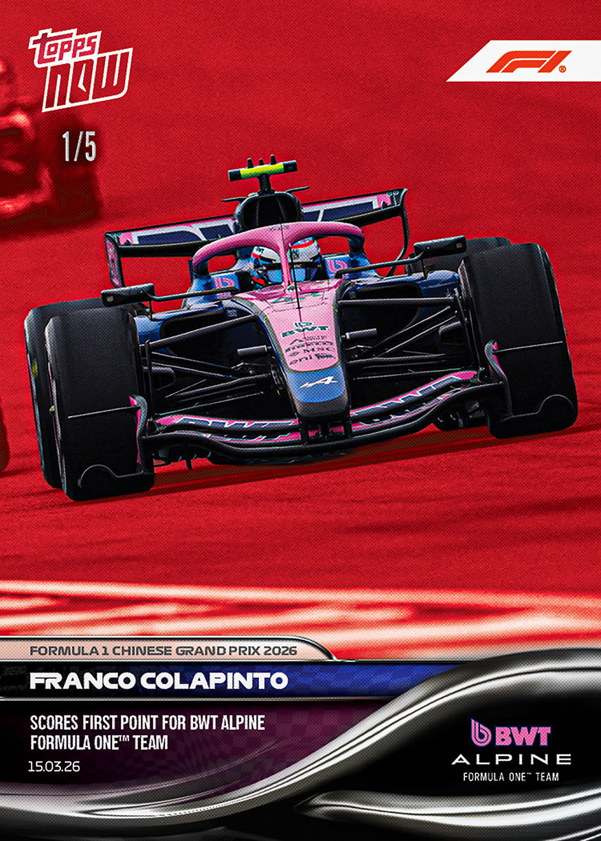 Franco Colapinto - 2026 Formula 1 Topps NOW - Card 19 - PR: 1086 - Image 3