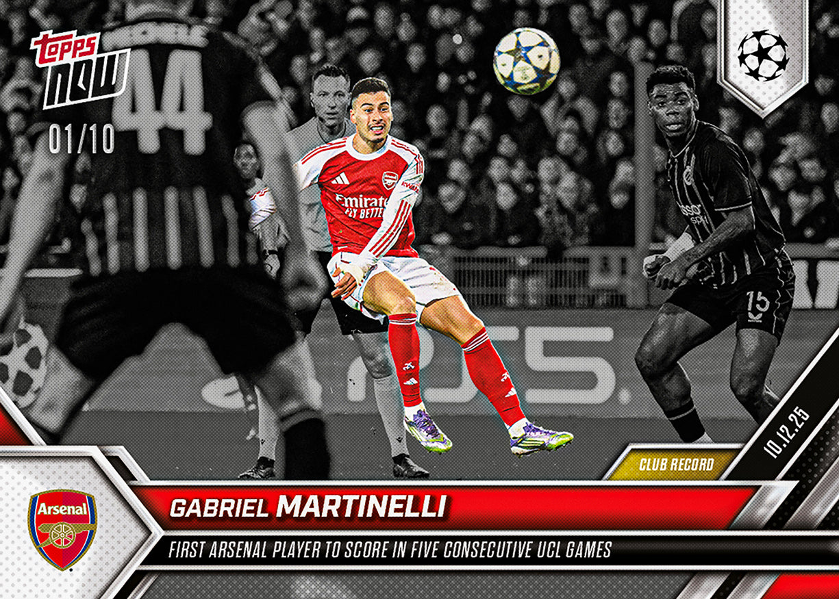 Gabriel Martinelli - 2025-26 UCL Topps NOW - Card 70 - PR: 698 - Image 5