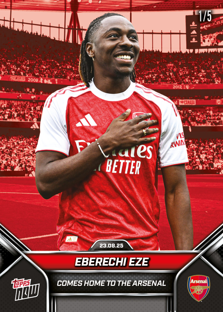 Eberechi Eze - 2025 Arsenal FC Topps NOW - Card 3 - PR: 1171 - Image 3