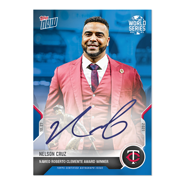 On-Card Auto # to 49 - Nelson Cruz - 2021 MLB TOPPS NOW Card 1016B