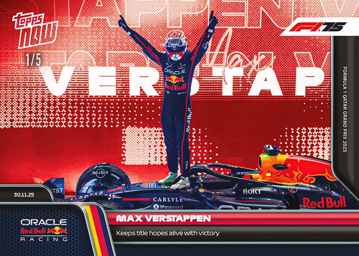 Max Verstappen - 2025 Formula 1 Topps NOW - Card 83 - PR: 5568 - Image 3