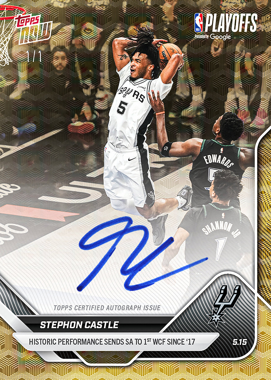 Stephon Castle - 2025-26 NBA Topps NOW - Card 312 - PR: 4582 - Image 2