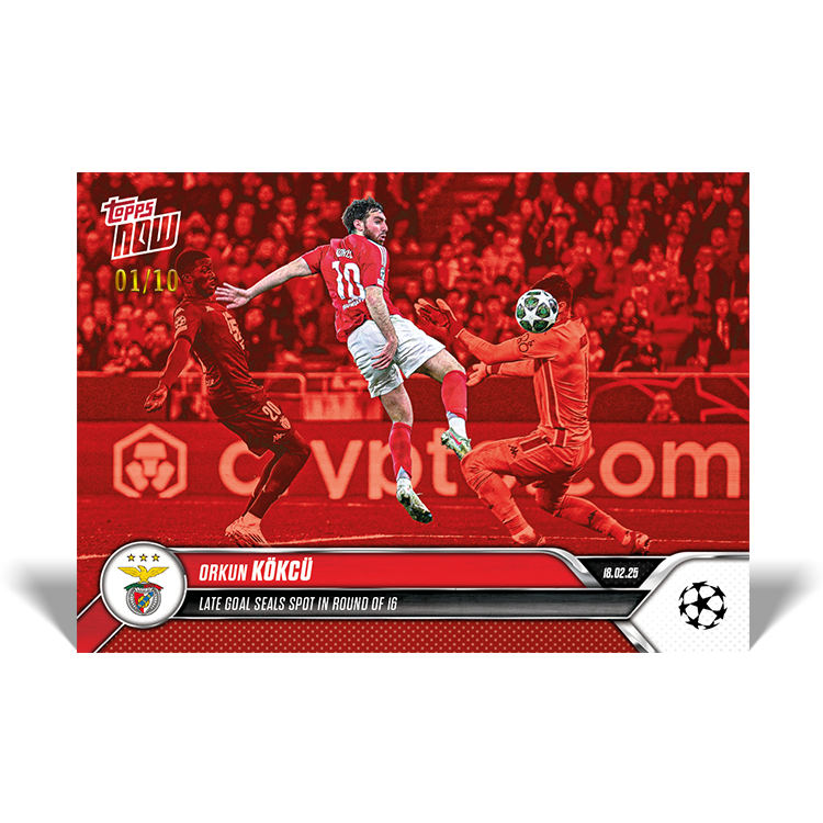 Orkun Kökçü - Late goal seals spot in Round of 16 - 24/25 UCL Topps NOW Card 105 - PR: 75 - Image 4