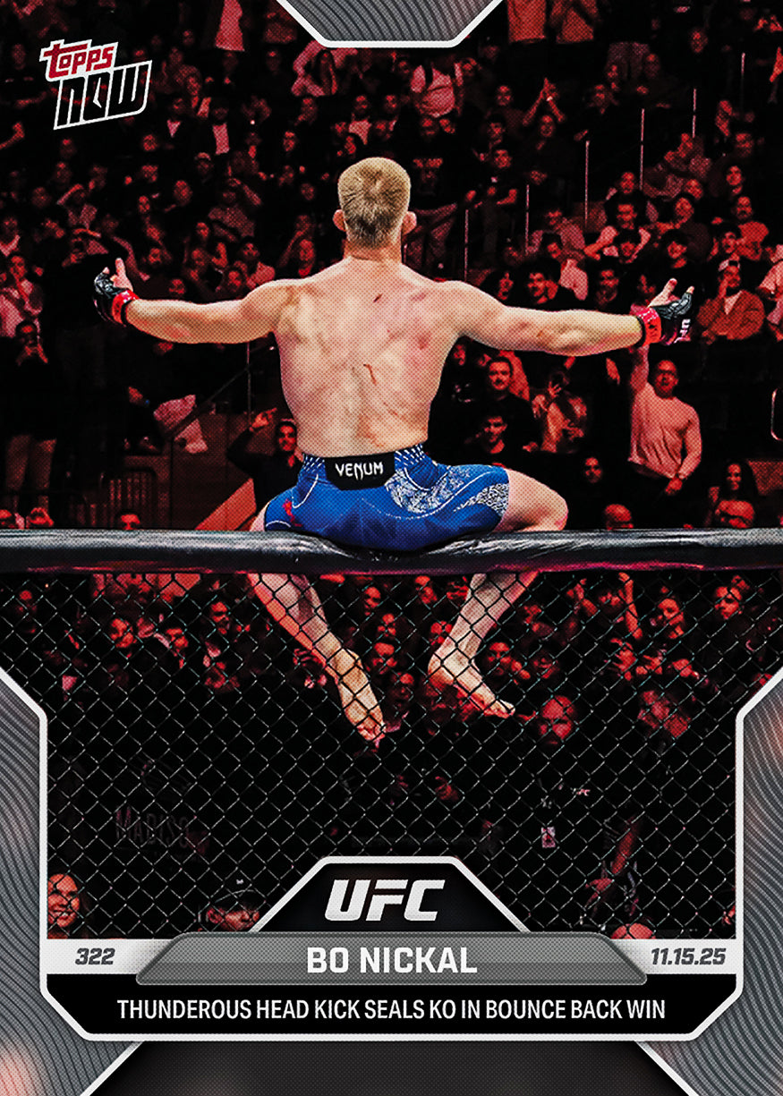 Bo Nickal - 2025 UFC Topps NOW - Card 41 - PR: 907 - Image 2