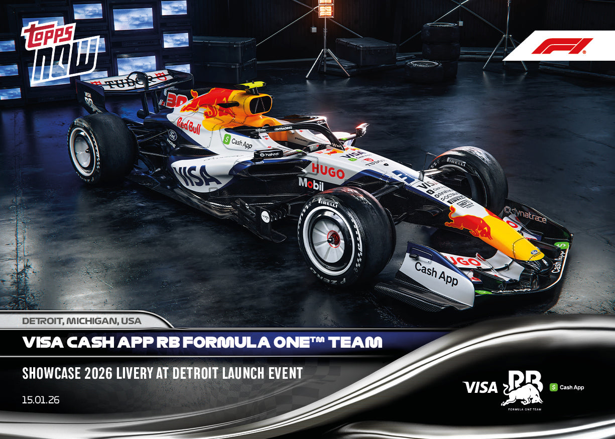 Alternative view of Visa Cash App RB Formula One Team - 2026 Formula 1 Topps NOW - Card 2 - PR: 1785