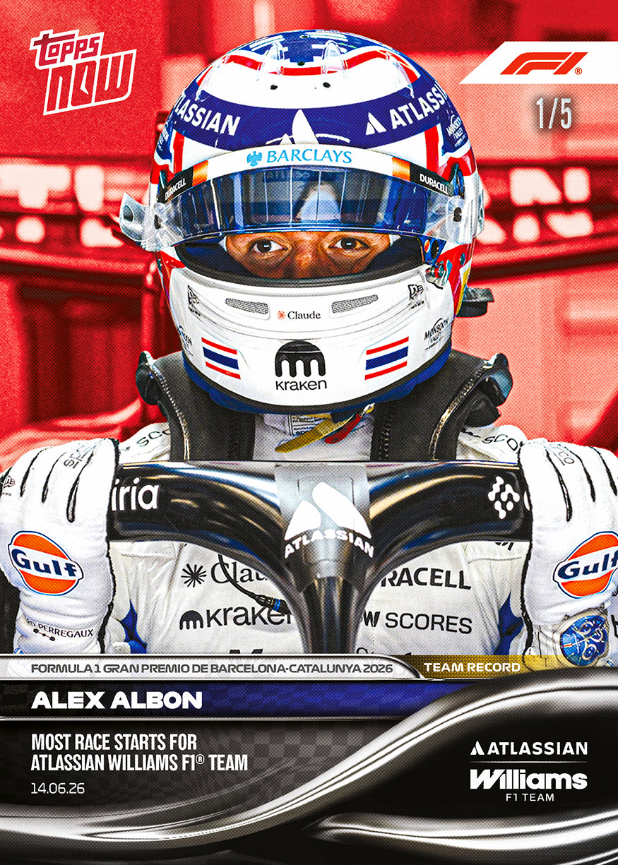 Alex Albon - 2026 Formula 1 Topps NOW - Card 40 - PR: 1749 - Image 3