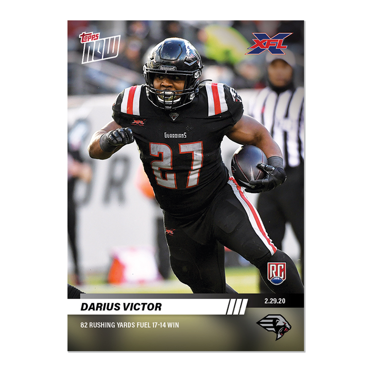 Darius Victor - XFL TOPPS NOW Card 21 - Print Run: 156