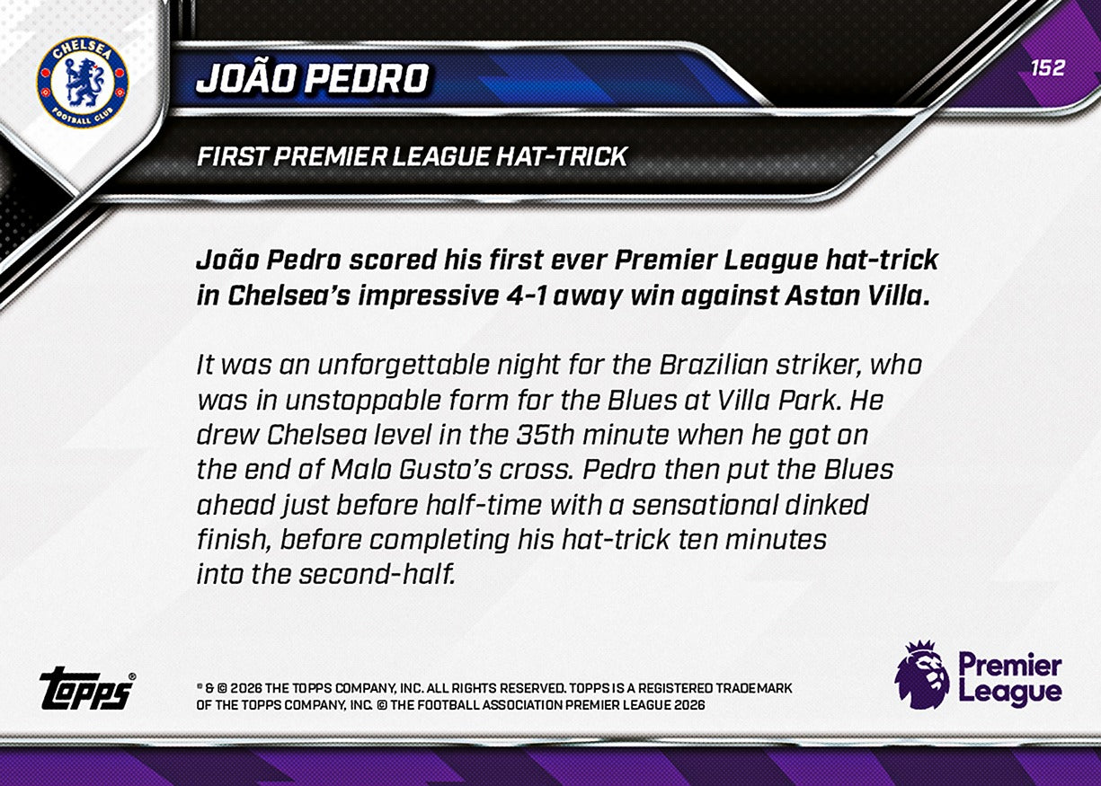 João Pedro - 2025-26 Premier League Topps NOW - Card 152 - PR: 949 - Image 7