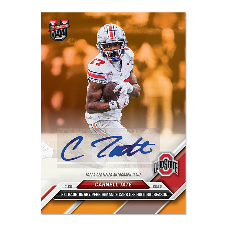 Carnell Tate - 2024-25 Bowman U NOW Football - Card OS-02 - LOOK FOR AUTOS - PR: 876 - Image 3