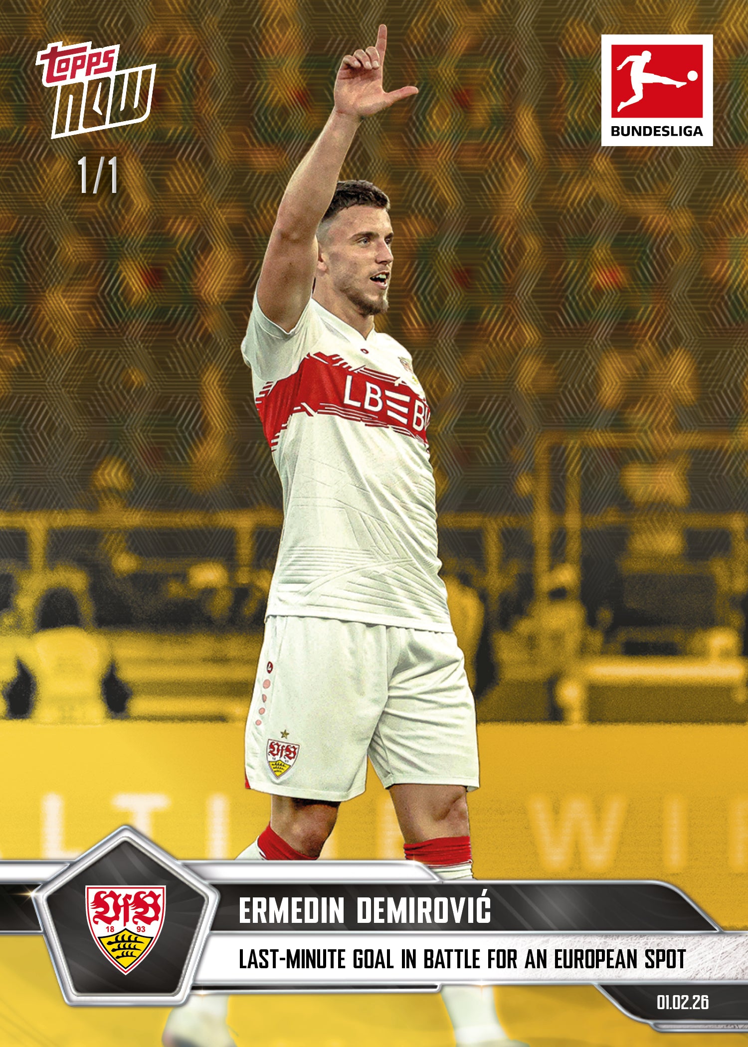 Ermedin Demirović - 2025-26 Bundesliga Topps NOW - Card 116 - PR: 235 - Image 2