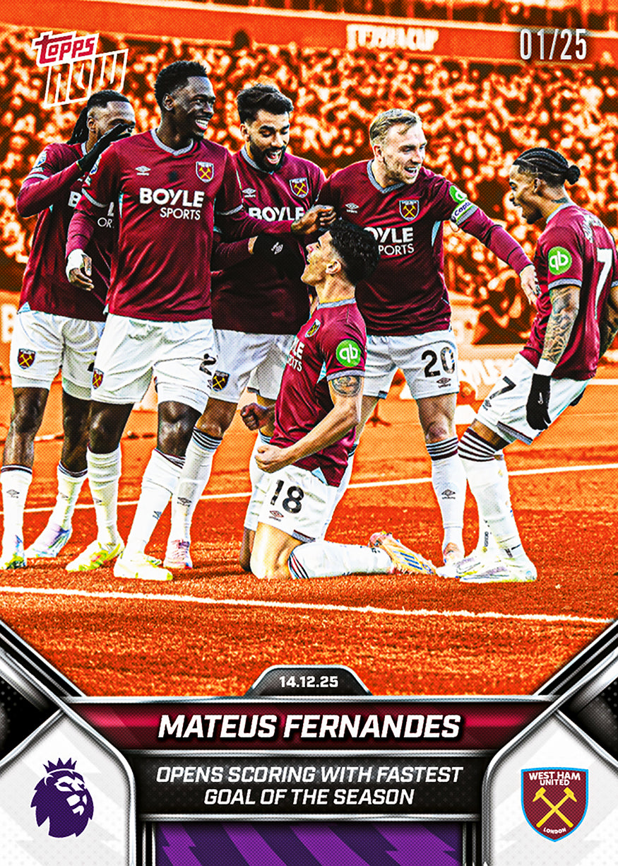 Mateus Fernandes - 2025-26 Premier League Topps NOW - Card 83 - PR: 163 - Image 5