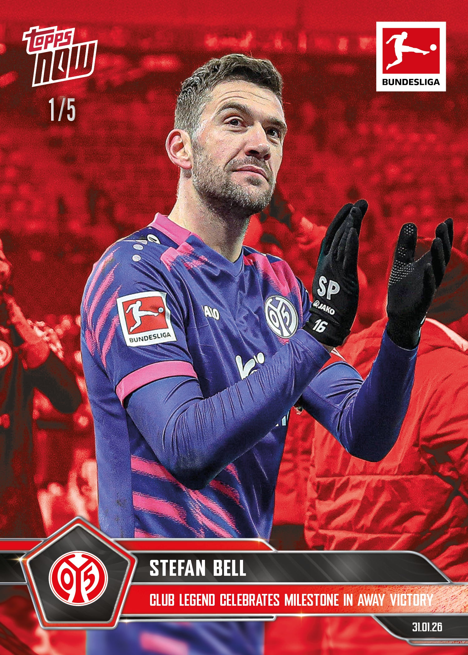 Stefan Bell - 2025-26 Bundesliga Topps NOW - Card 112 - PR: 89 - Image 3