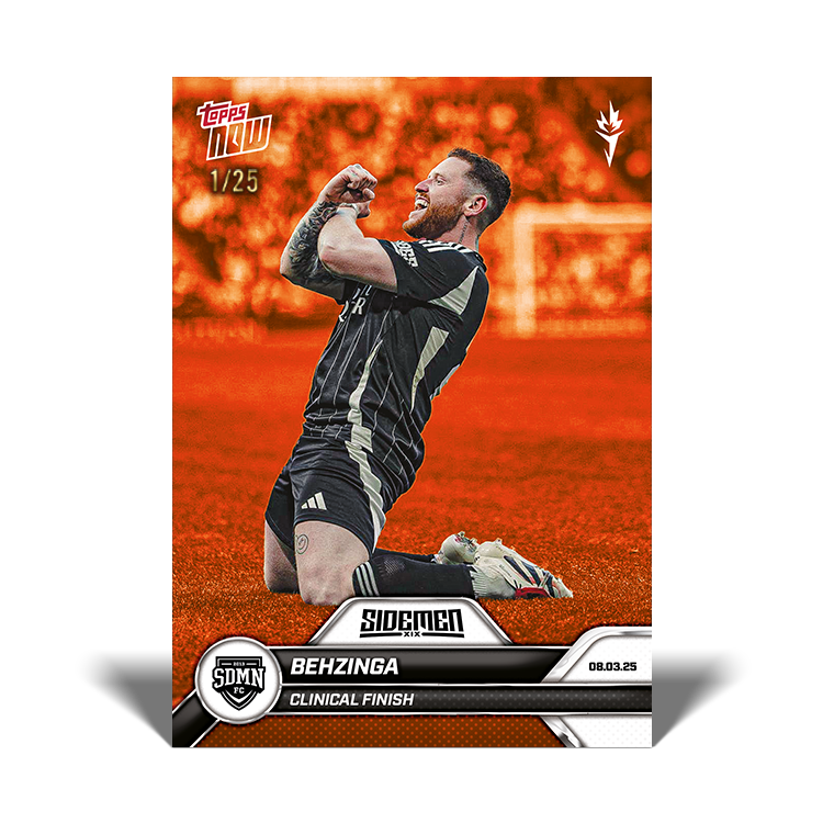 Behzinga - 2025 Sidemen Charity Match Topps NOW Card 3 - LOOK FOR AUTO - PR: 178 - Image 6