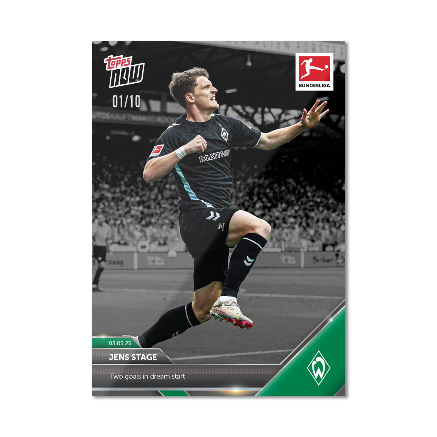 Jens Stage - 2024-25 Bundesliga Topps NOW - Card 179 - PR: 67 - Image 4