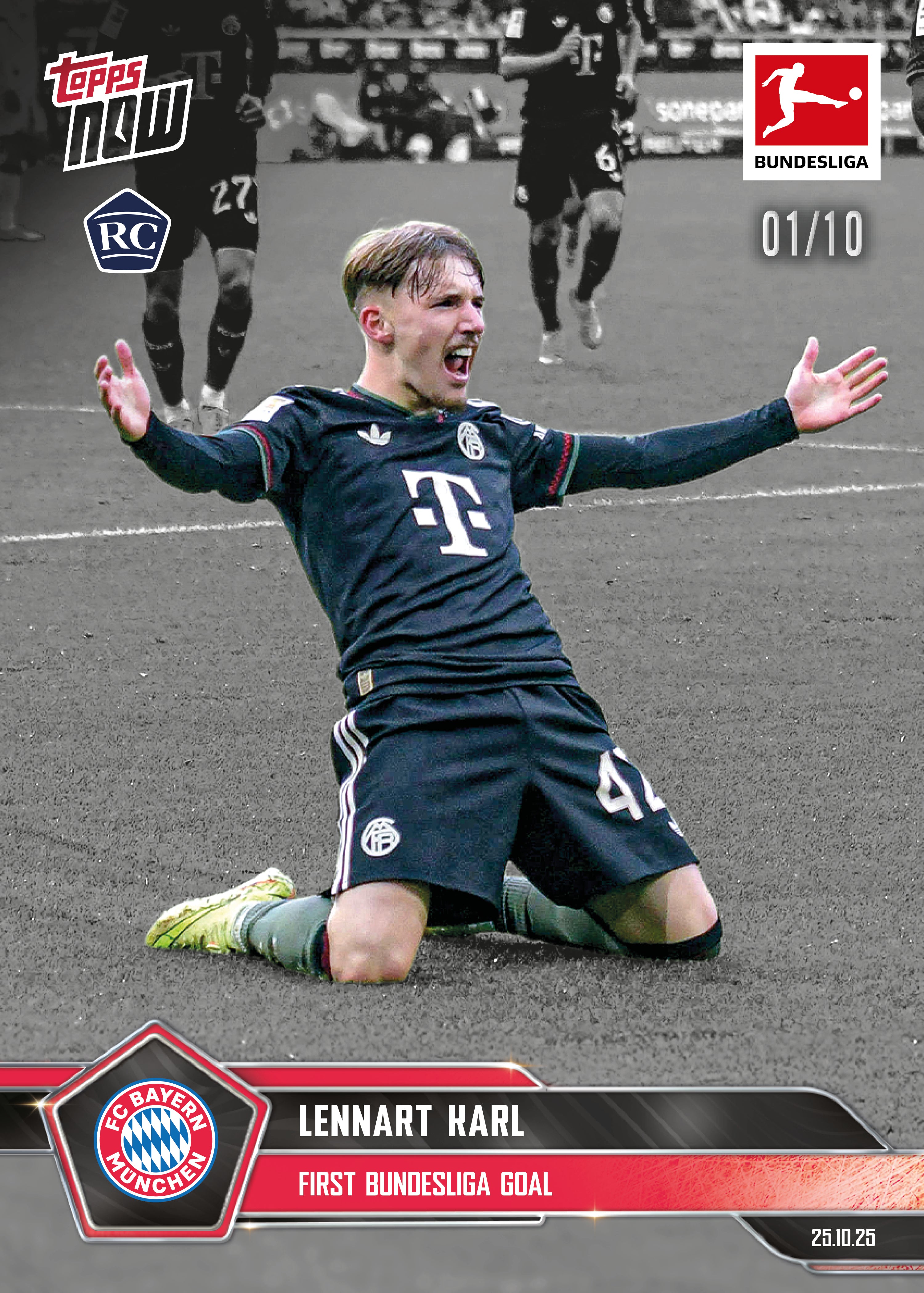 Lennart Karl - 2025-26 Bundesliga Topps NOW - Card 50 - PR: 6508 - Image 4