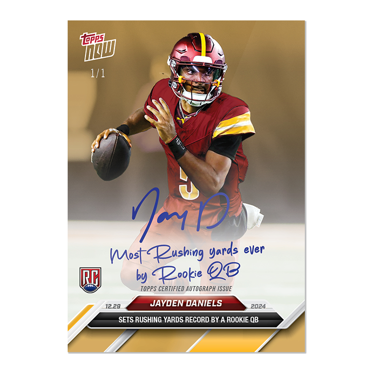Alternative view of Jayden Daniels - 2024 Topps NOW Football Card 19 - LOOK FOR AUTOS - PR: 11,220