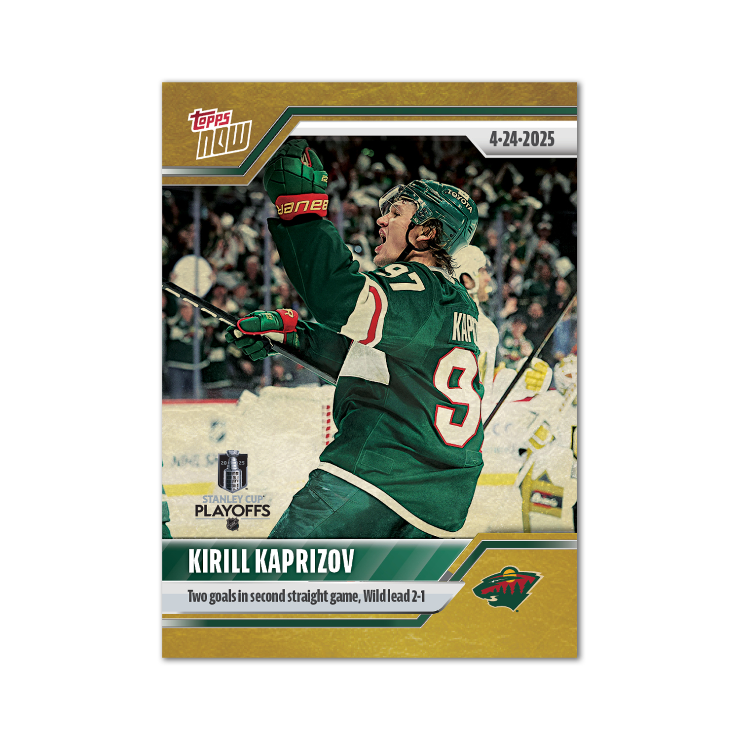 Kirill Kaprizov - 2024-25 NHL Topps NOW - Sticker # 167 Pack - PR: 195 - Image 2