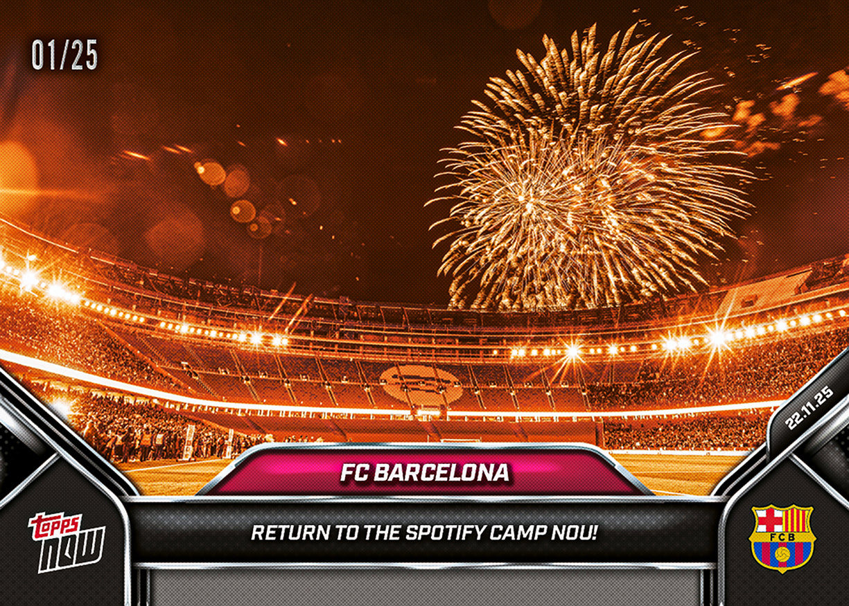 FC Barcelona - 2025 FC Barcelona Topps NOW - Card 4 - PR: 1425 - Image 5
