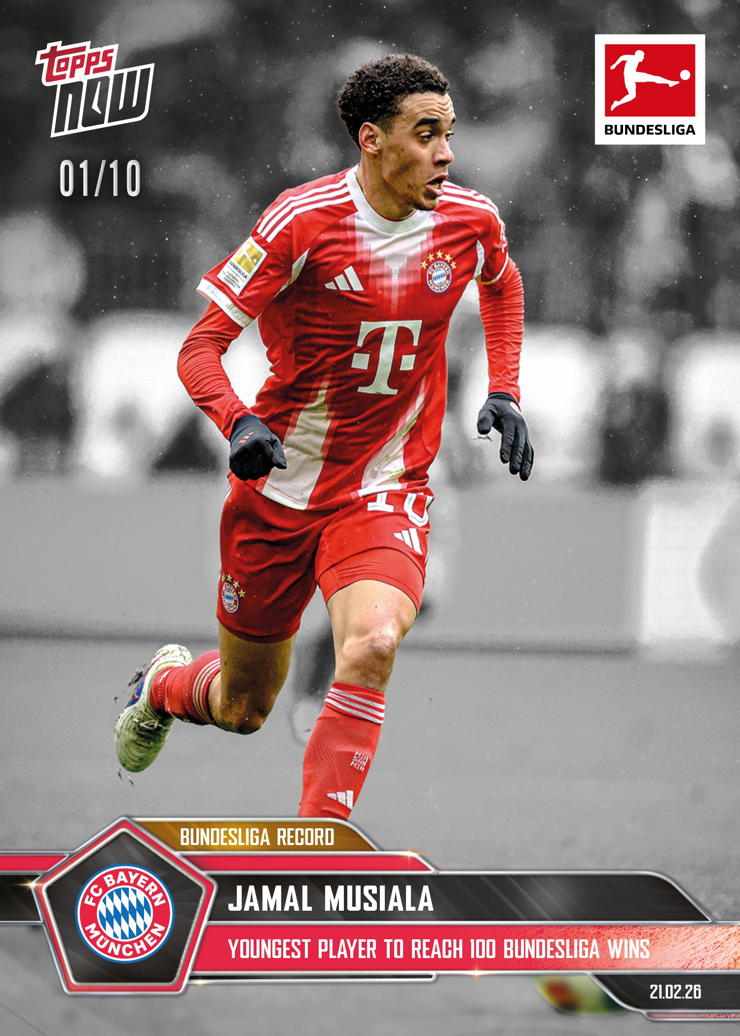 Jamal Musiala - 2025-26 Bundesliga Topps NOW - Card 128 - PR: 760 - Image 4