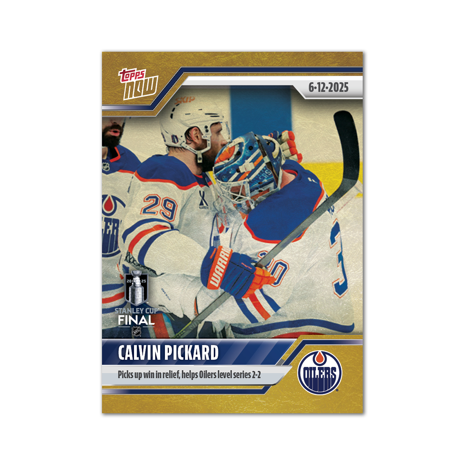 Calvin Pickard - 2024-25 NHL Topps NOW - Sticker # 203 Pack - PR: 160 - Image 2
