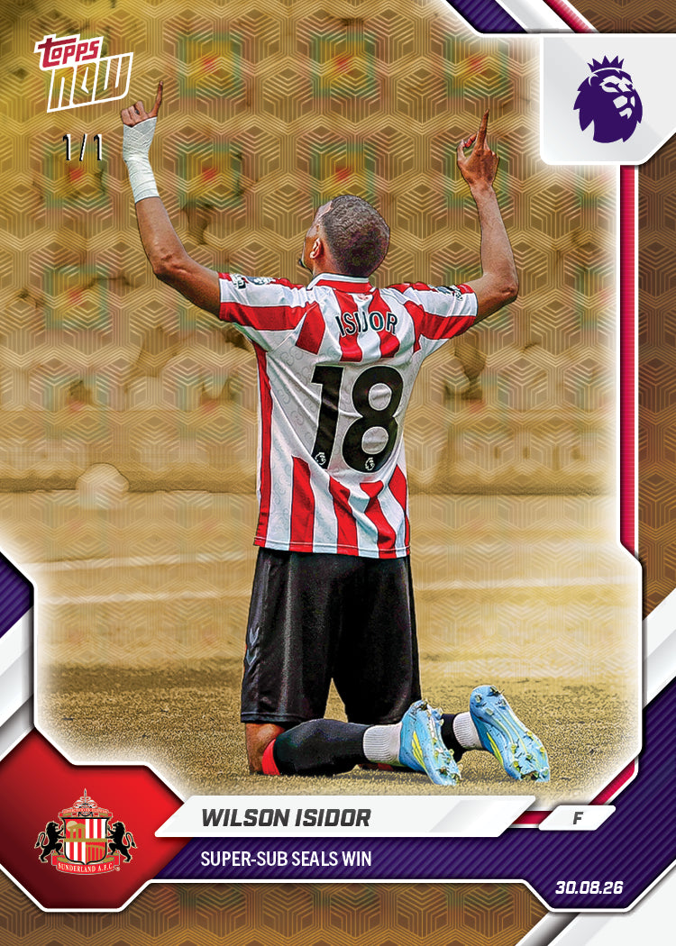 Alternative view of Wilson Isidor - 2026-27 Premier League Topps NOW - Card 15