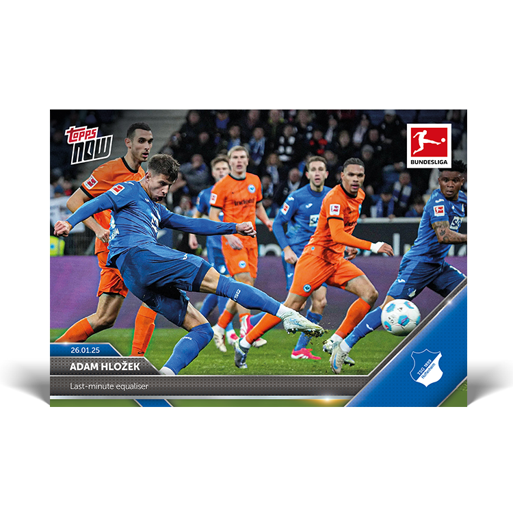 Adam Hložek - Last-minute equaliser - 24/25 Bundesliga Topps NOW Card 108 - PR: 43