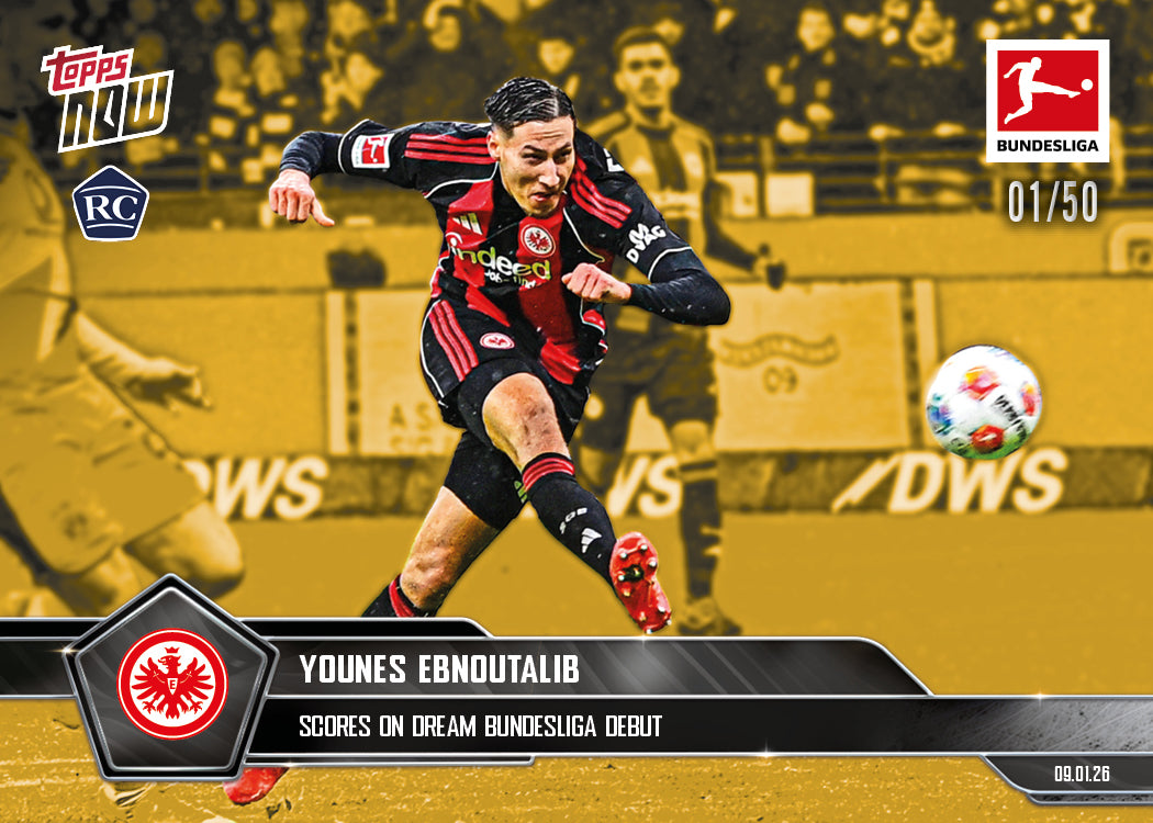 Younes Ebnoutalib - 2025-26 Bundesliga Topps NOW - Card 91 - PR: 858 - Image 6