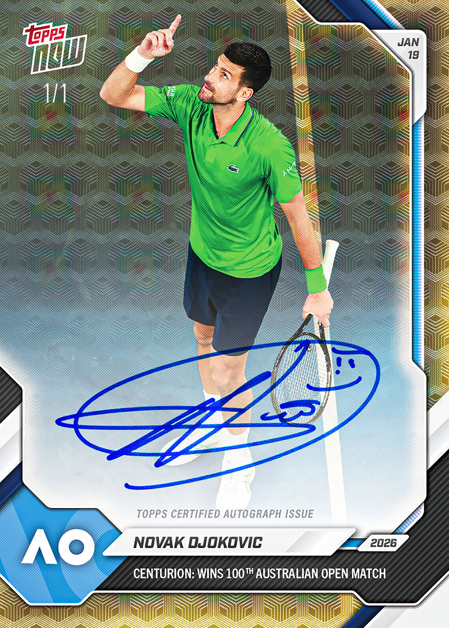 Novak Djokovic - 2026 Tennis Topps NOW - Card 1 - PR: 2890 - Image 2