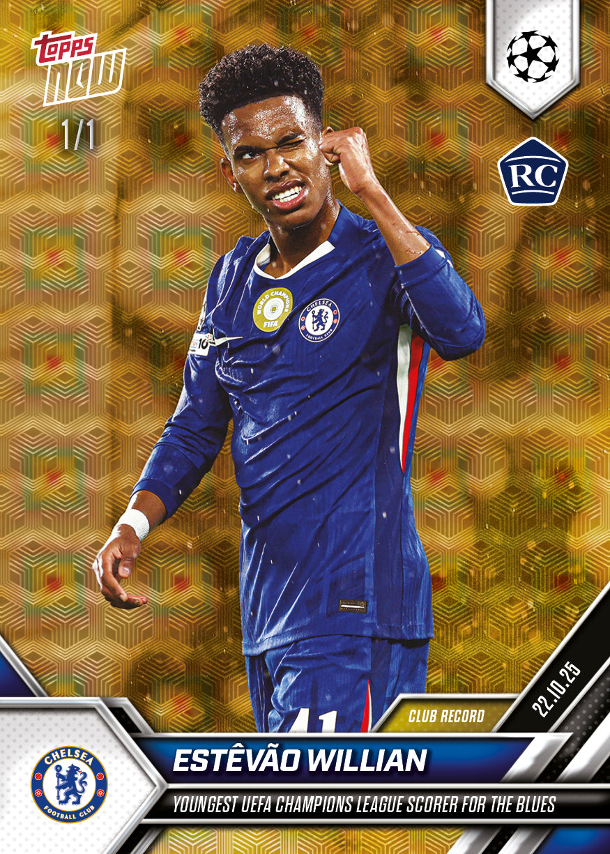 Estêvão Willian - 2025-26 UCL Topps NOW - Card 39 - PR: 3182 - Image 2