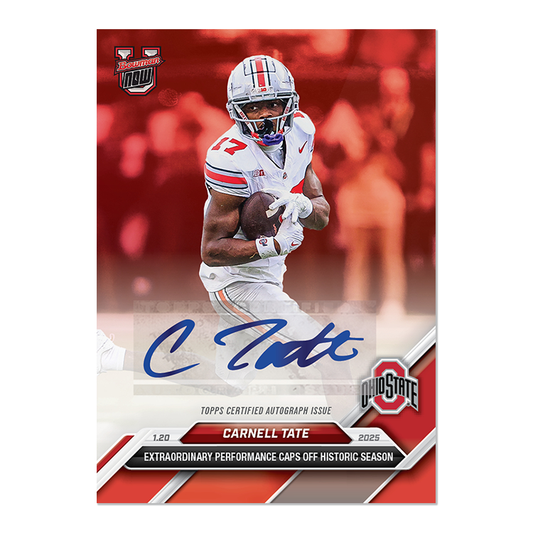 Carnell Tate - 2024-25 Bowman U NOW Football - Card OS-02 - LOOK FOR AUTOS - PR: 876 - Image 4