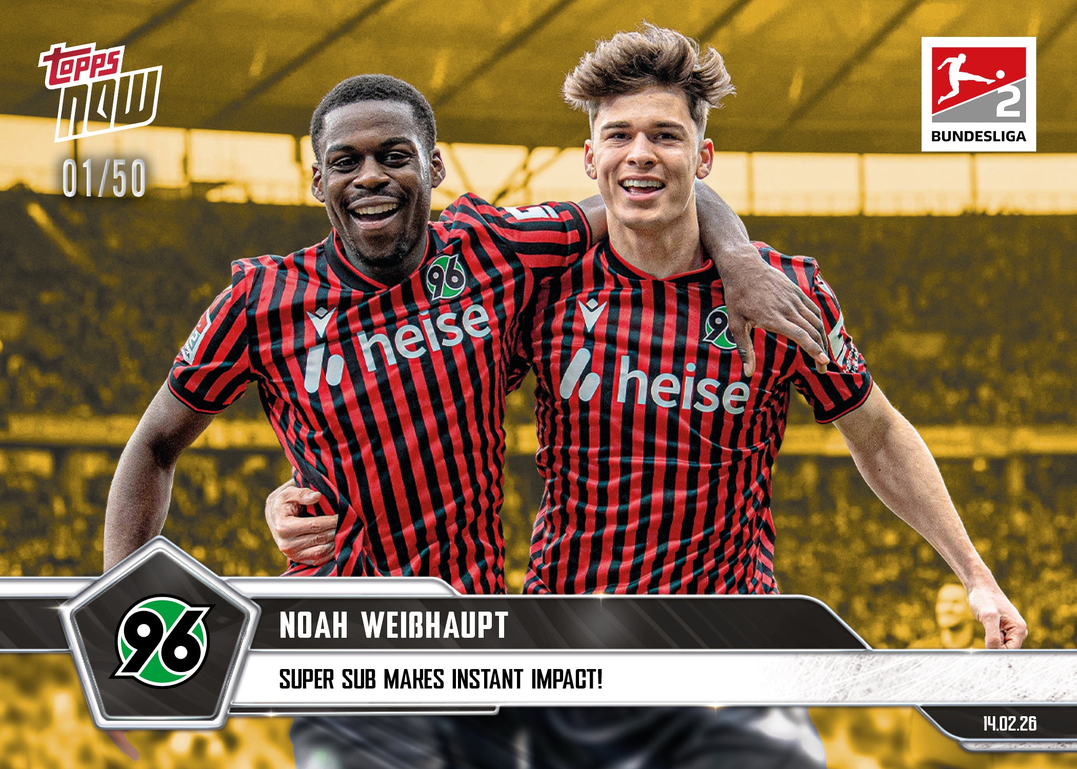 Noah Weißhaupt - 2025-26 Bundesliga Topps NOW - Card 124 - PR: 281 - Image 6