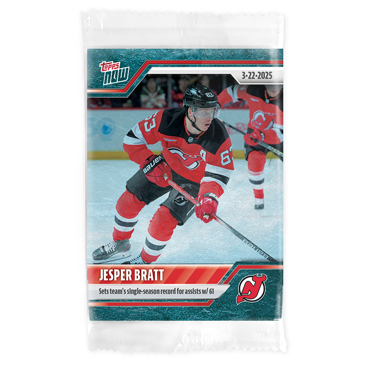 Jesper Bratt - 2024-25 NHL Topps NOW - Sticker # 139 Pack - PR: 125 - Image 3