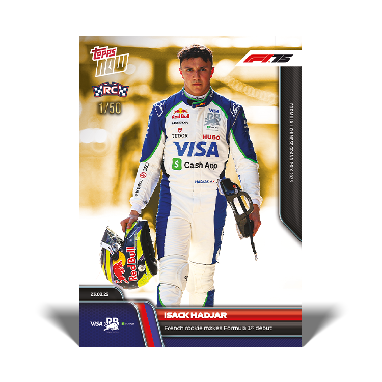 Isack Hadjar - 2025 Formula 1 Topps NOW Card 24 - PR: 853 - Image 3
