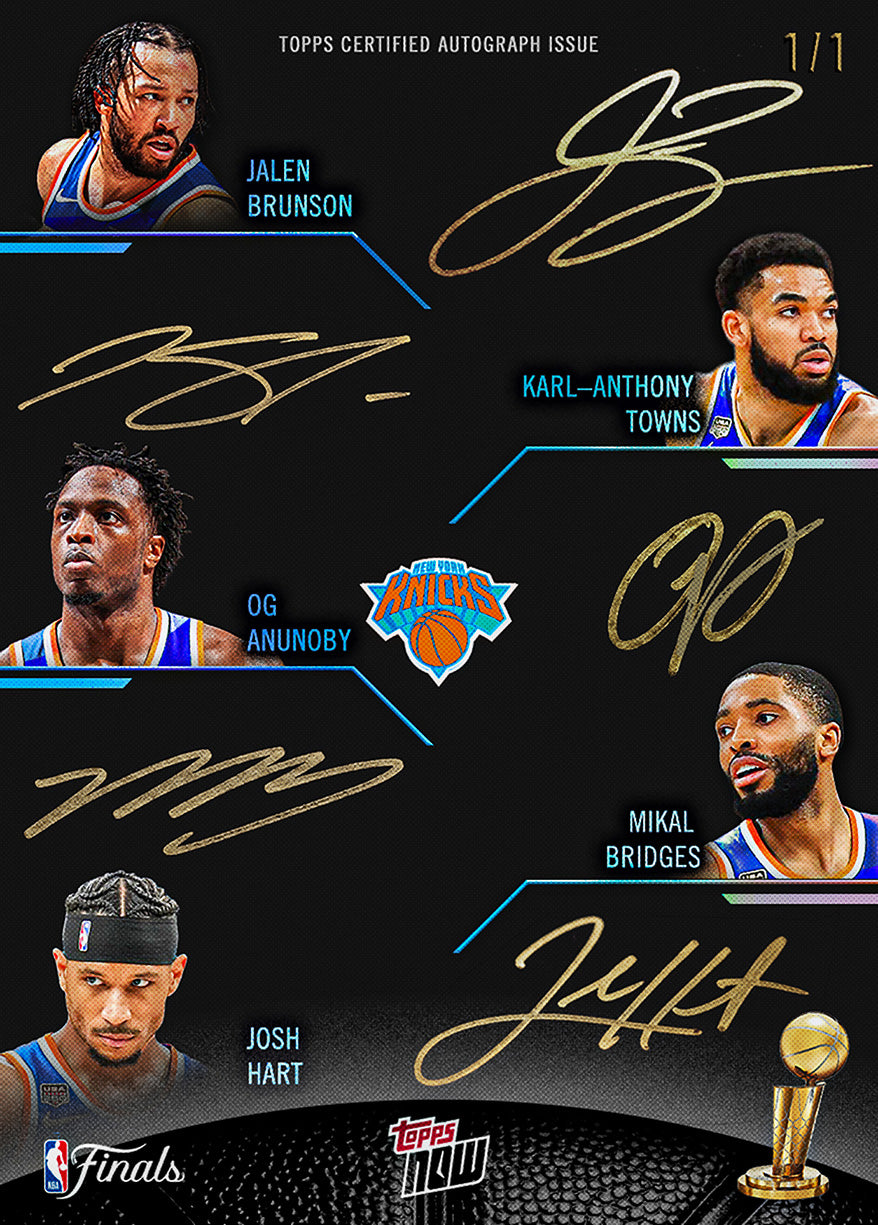 2026 NBA Champions - New York Knicks - NBA Topps NOW 16-Card Team Set - PR: 65941 - Image 2