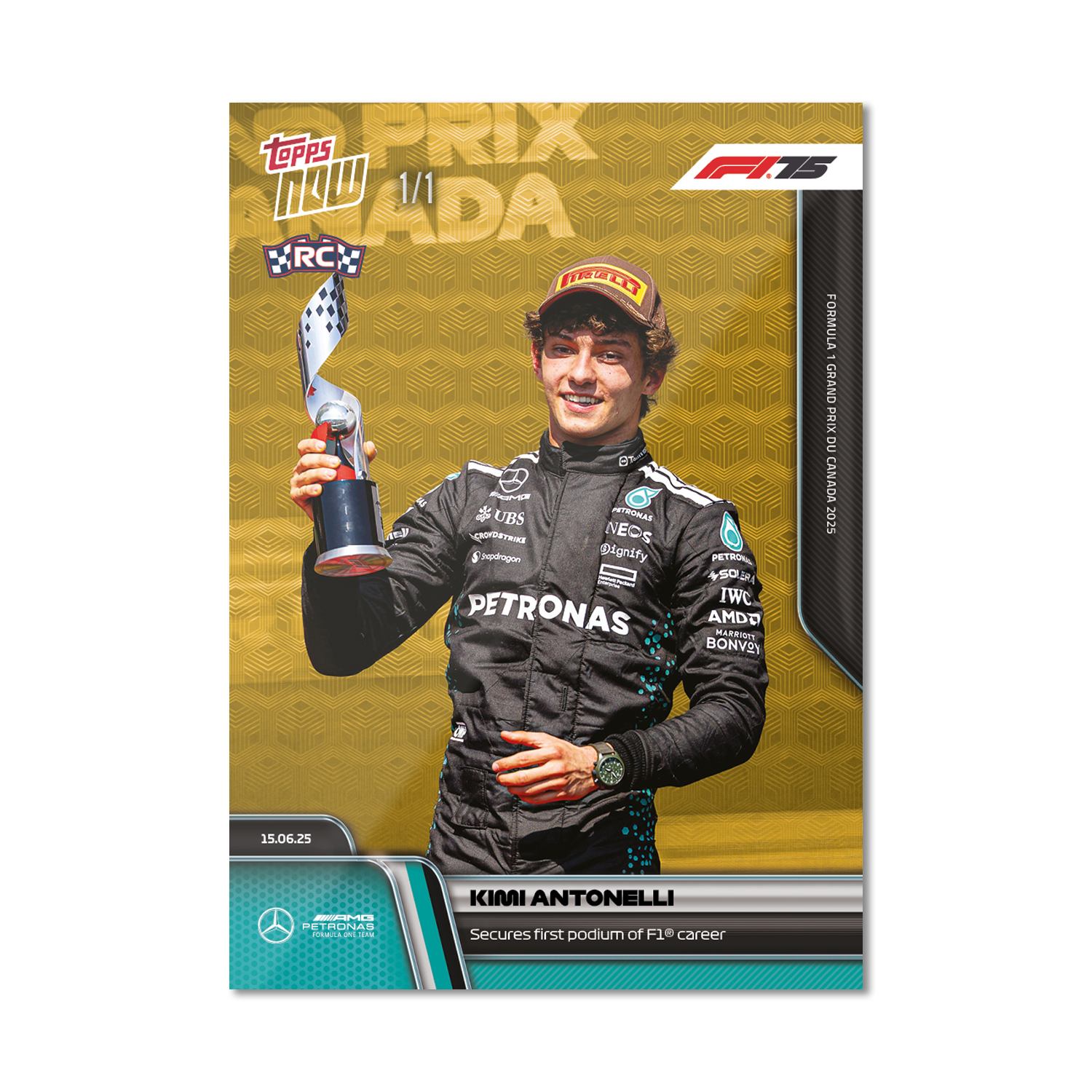 Kimi Antonelli - 2025 Formula 1 Topps NOW - Card 45 - PR: 9978 - Image 2