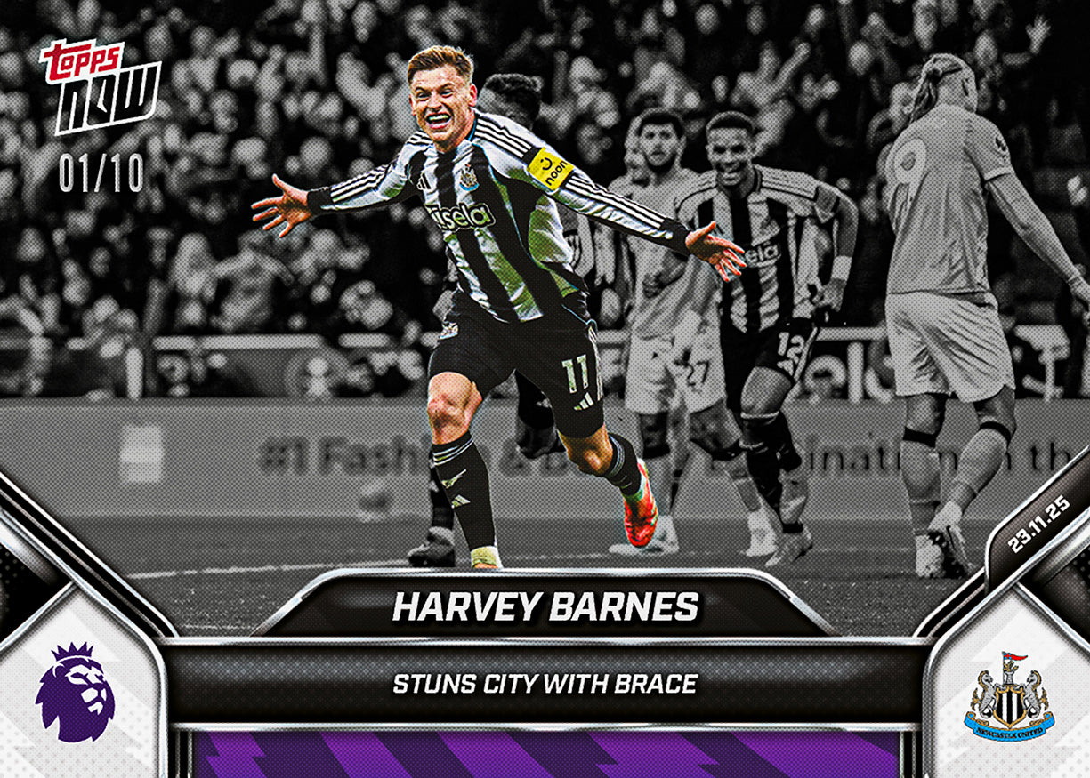 Harvey Barnes - 2025-26 Premier League Topps NOW - Card 62 - PR: 256 - Image 4