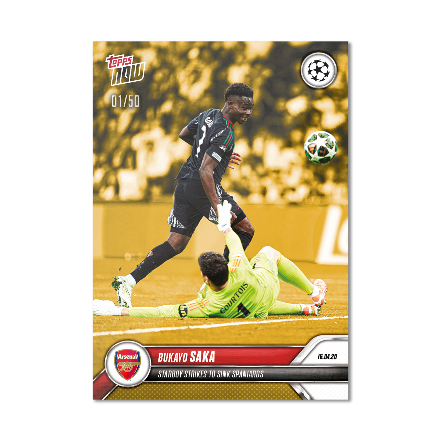 Bukayo Saka - 2024-25 UCL Topps NOW - Card 145 - PR: 994 - Image 6