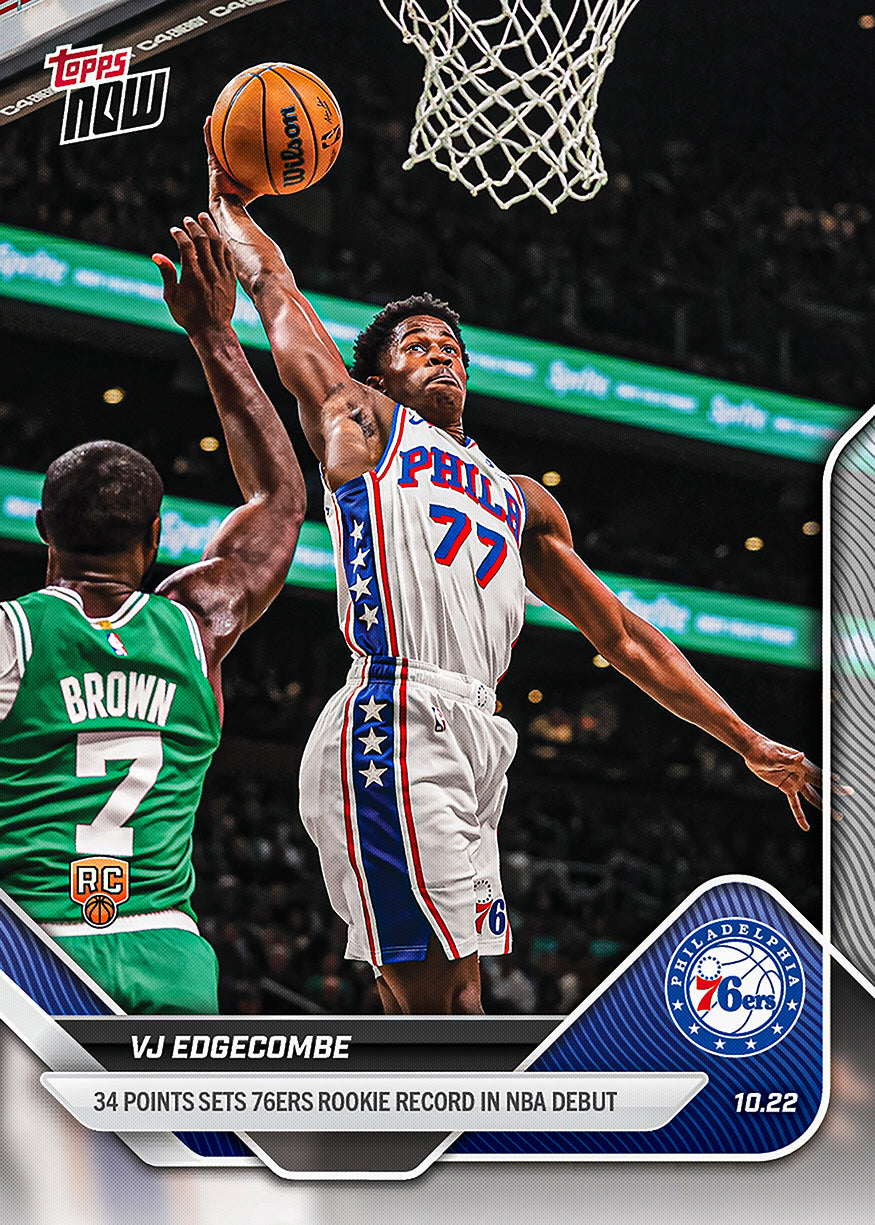VJ Edgecombe - 2025-26 NBA Topps NOW - Card 11 - PR: 17761