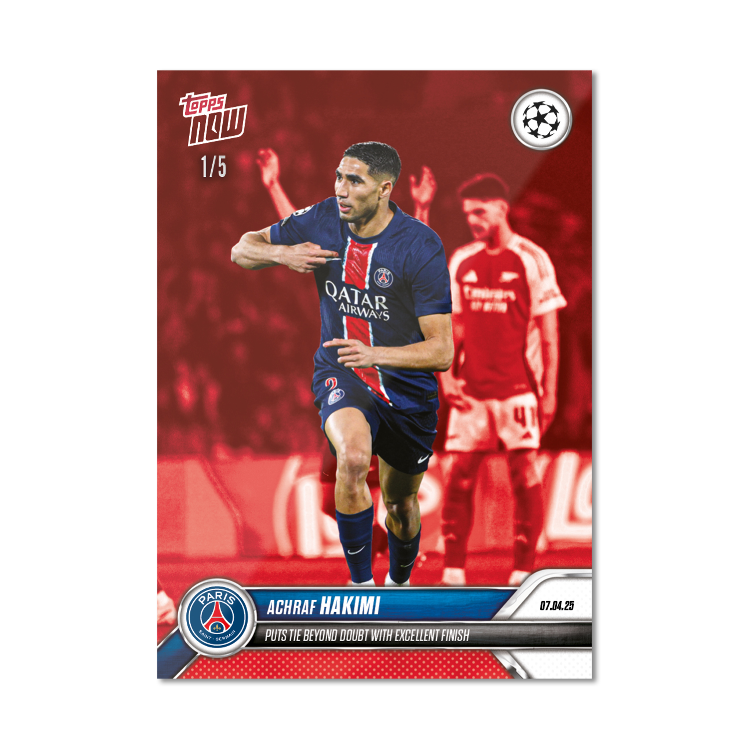 Achraf Hakimi - 2024-25 UCL Topps NOW - Card 156 - PR: 97 - Image 3
