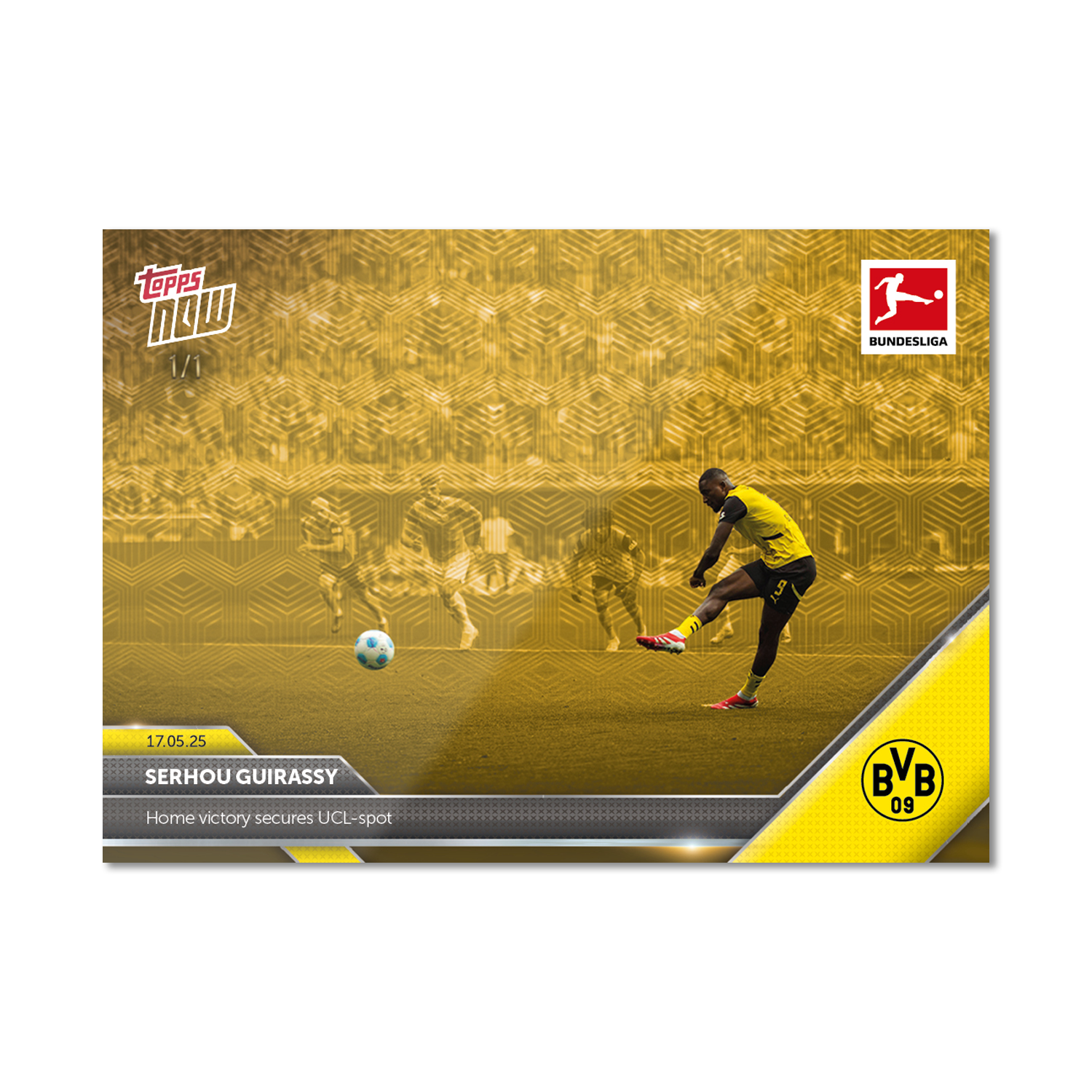 Serhou Guirassy - 2024-25 Bundesliga Topps NOW - Card 192 - PR: 145 - Image 2