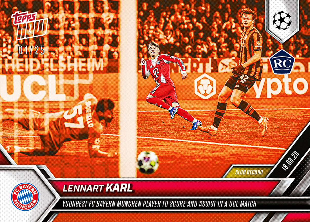 Lennart Karl - 2025-26 UCL Topps NOW - Card 111 - PR: 2646 - Image 5