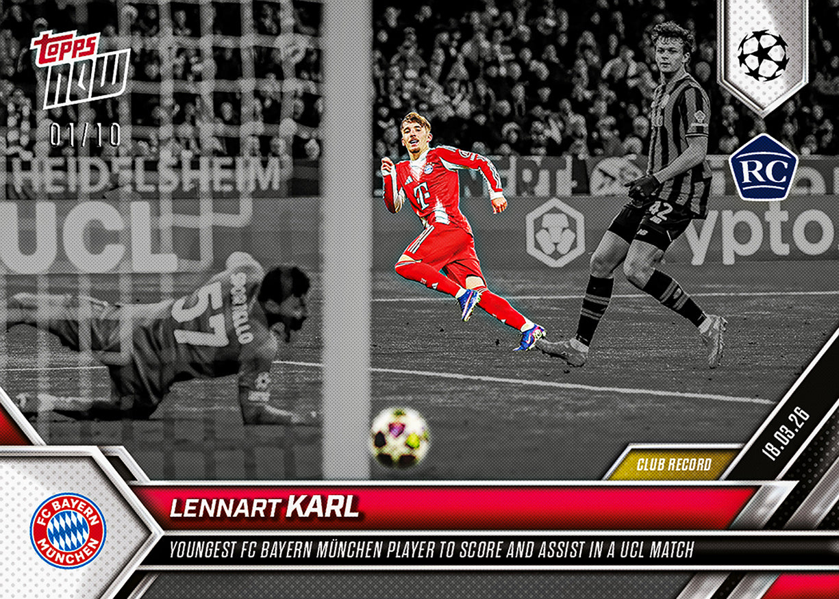 Lennart Karl - 2025-26 UCL Topps NOW - Card 111 - PR: 2646 - Image 4