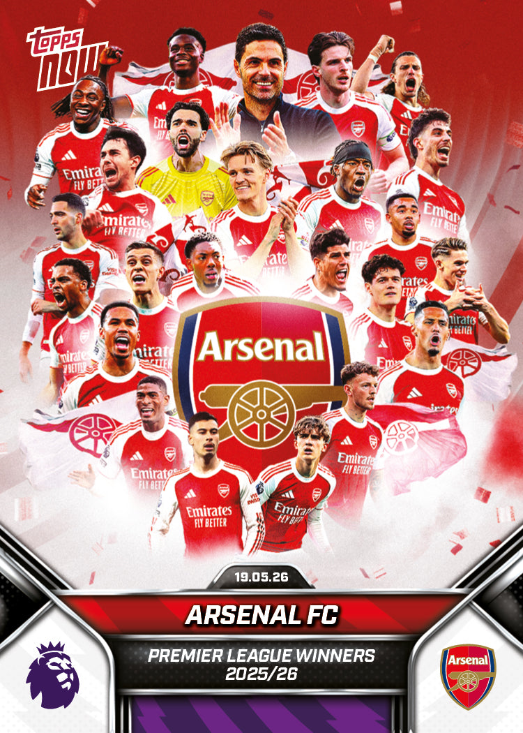 Arsenal FC - 2025-26 Premier League Topps NOW - Card 199 - PR: 34688